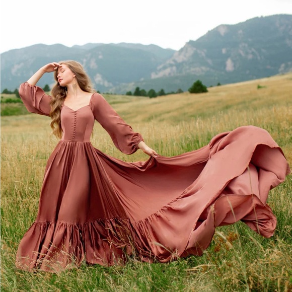 LORNA IMPACT DRESS IN CEDARWOOD - Picture 2 of 5